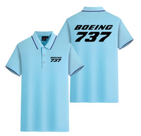 Thumbnail for Boeing 737 & Text Designed Stylish Polo T-Shirts (Double-Side)