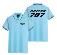 Thumbnail for Boeing 787 & Text Designed Stylish Polo T-Shirts (Double-Side)