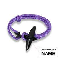 Thumbnail for (Edition 4) - Thinner & Small Airplane Designed Bracelets Black (Adjustable)