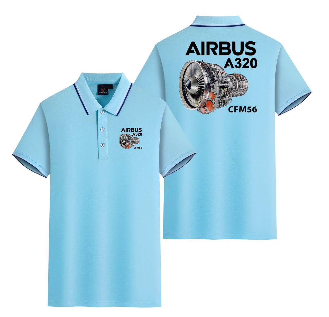Airbus A320 & CFM56 Engine Designed Stylish Polo T-Shirts (Double-Side)