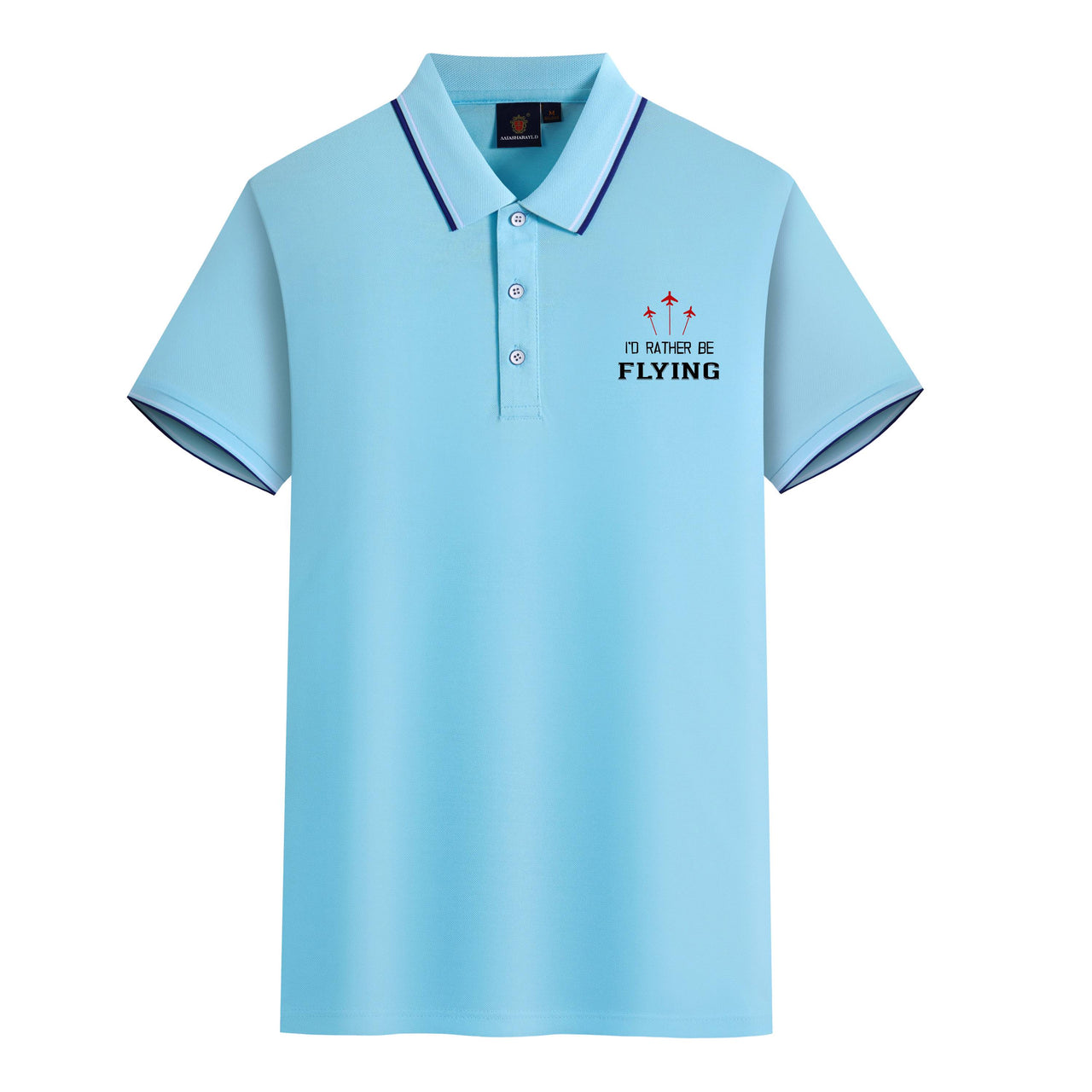 I'D Rather Be Flying Designed Stylish Polo T-Shirts