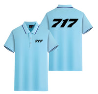 Thumbnail for 717 Flat Text Designed Stylish Polo T-Shirts (Double-Side)