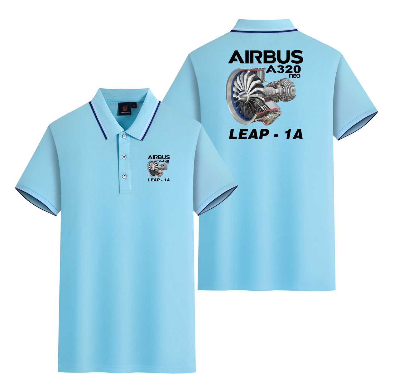Airbus A320neo & Leap 1A Designed Stylish Polo T-Shirts (Double-Side)