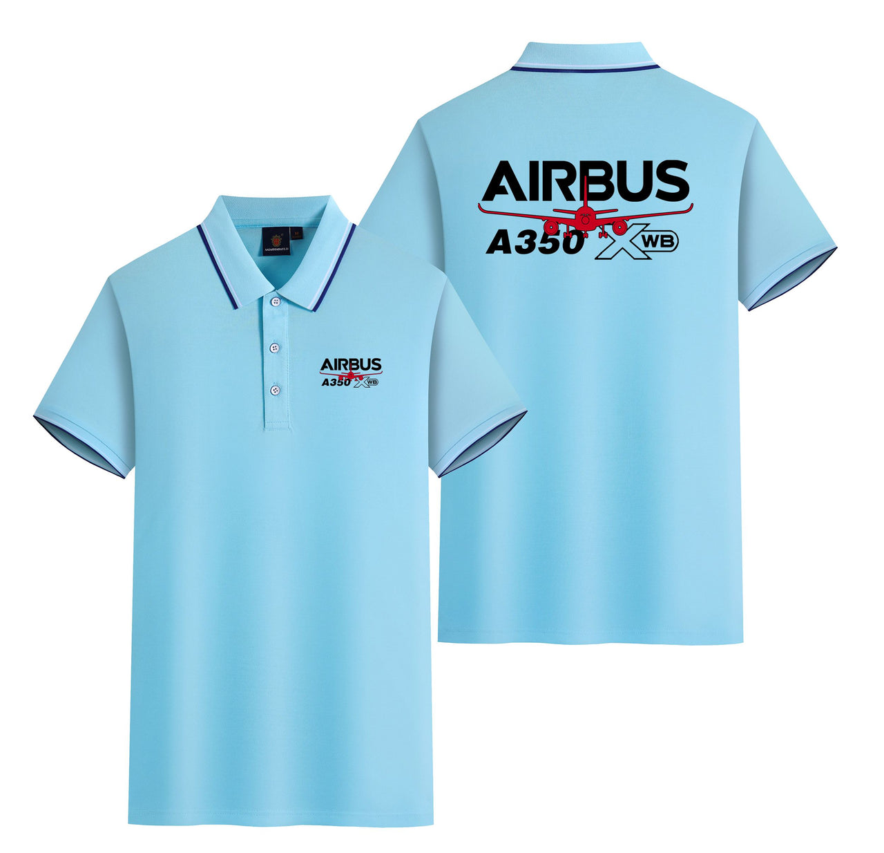 Amazing Airbus A350 XWB Designed Stylish Polo T-Shirts (Double-Side)