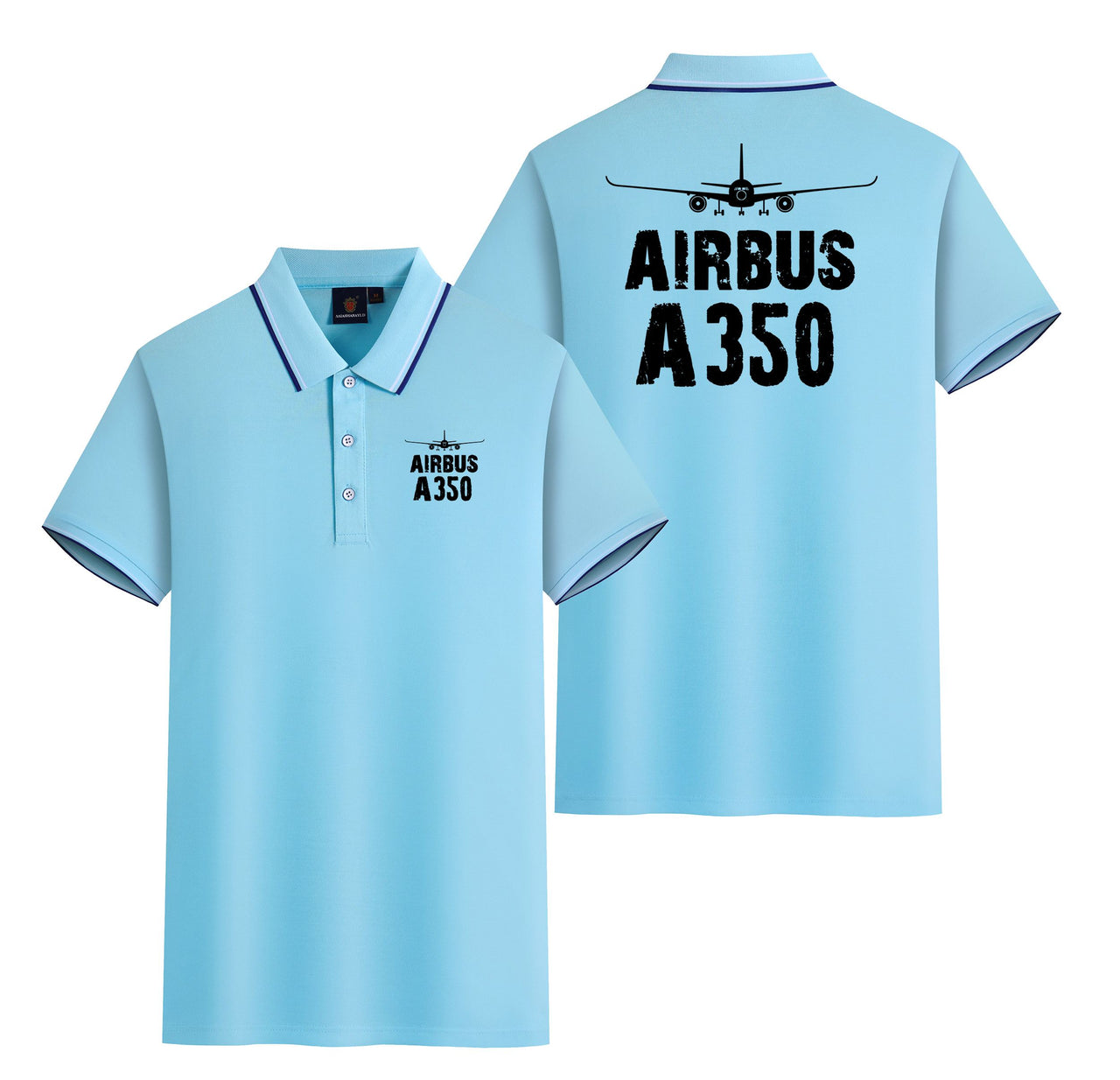 Airbus A350 & Plane Designed Stylish Polo T-Shirts (Double-Side)