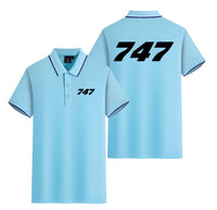 Thumbnail for 747 Flat Text Designed Stylish Polo T-Shirts (Double-Side)