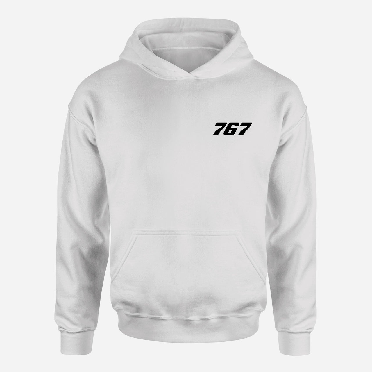 767 Flat Text Designed Hoodies