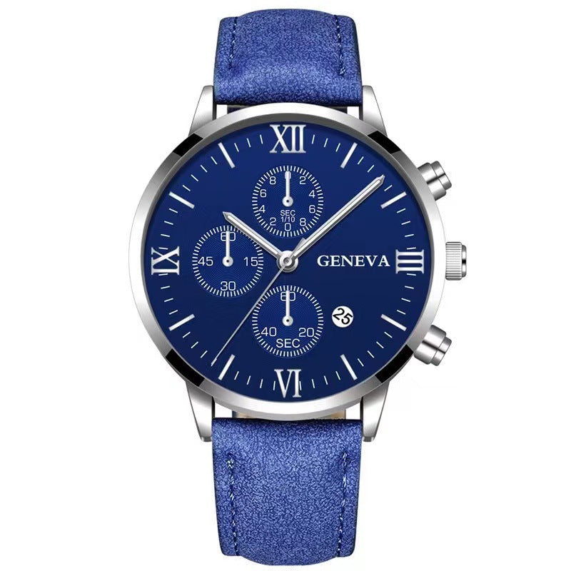 Quartz Watch Men Roman Dial Watch Fashion Round Date Quartz Watch