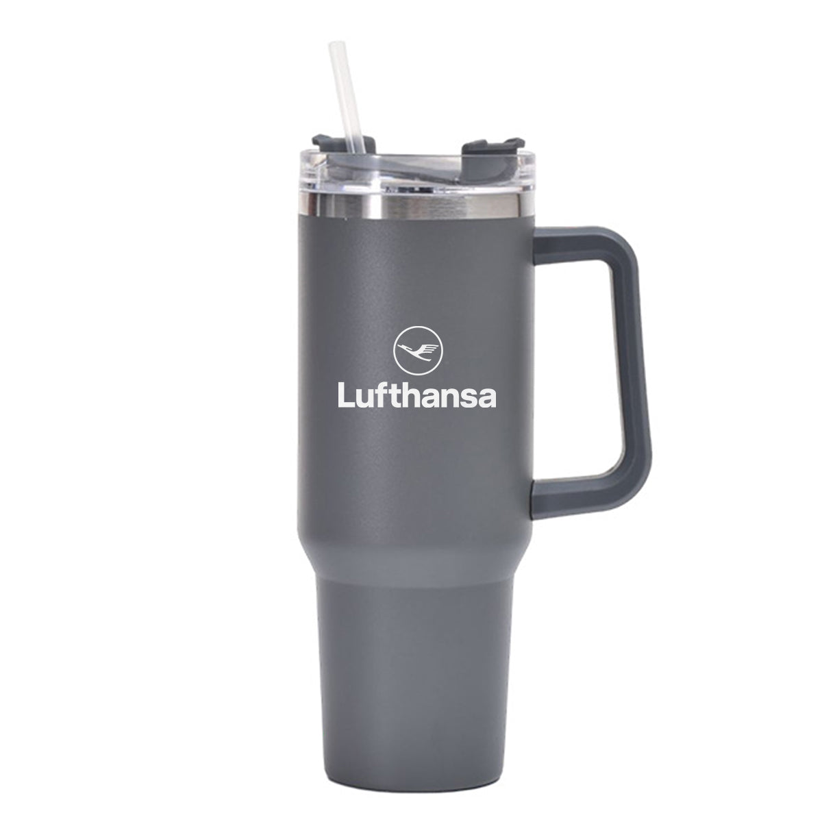 Lufthansa Airlines Designed 40oz Stainless Steel Car Mug With Holder