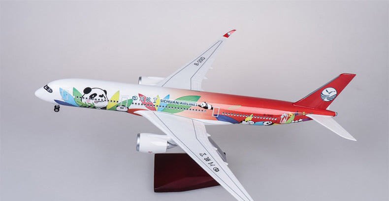 Sichuan Panda Airbus A350 Airplane Model (1/142 Scale)