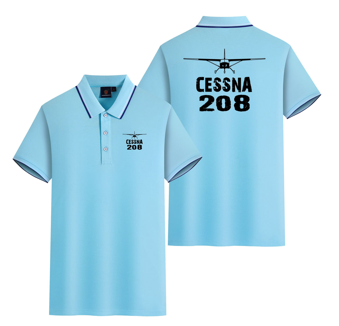 Cessna 208 & Plane Designed Stylish Polo T-Shirts (Double-Side)