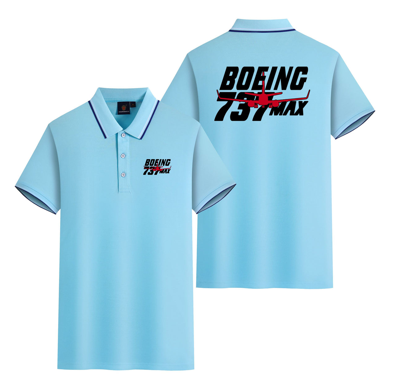 Amazing 737 Max Designed Stylish Polo T-Shirts (Double-Side)