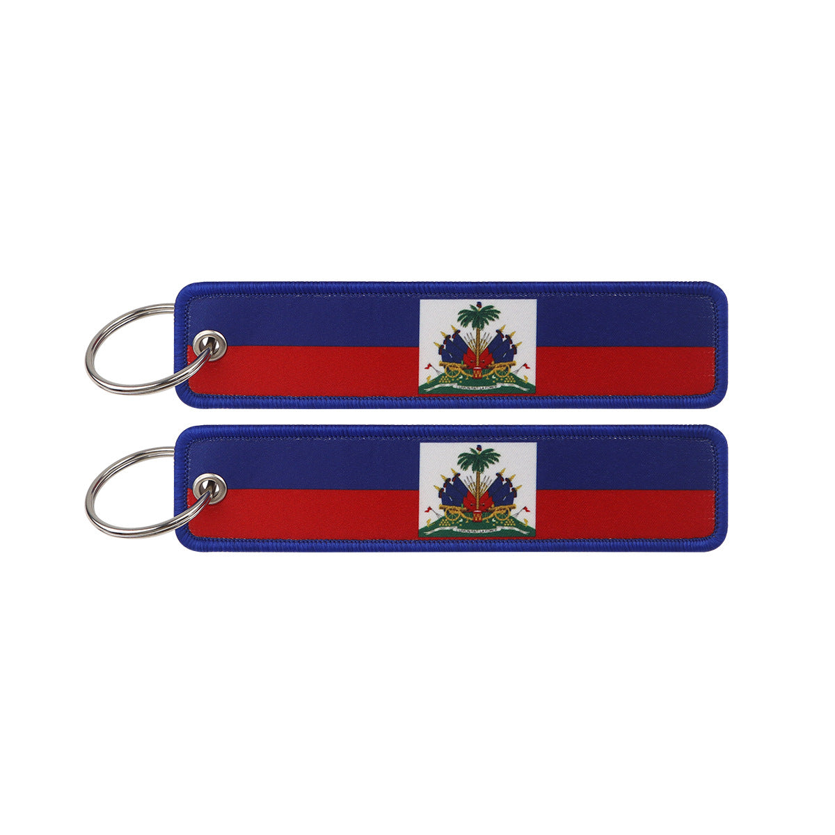 Haiti Flag Designed Key Chains