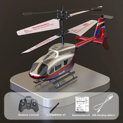 Side view of RC Helicopter (Light) - RC Model 915 916 aviation RC model in durable ABS plastic with electronics.