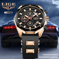 Thumbnail for Top Brand Luxury Silicone Sport Watch Quartz Men Watche