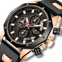 Thumbnail for Top Brand Luxury Silicone Sport Watch Quartz Men Watche