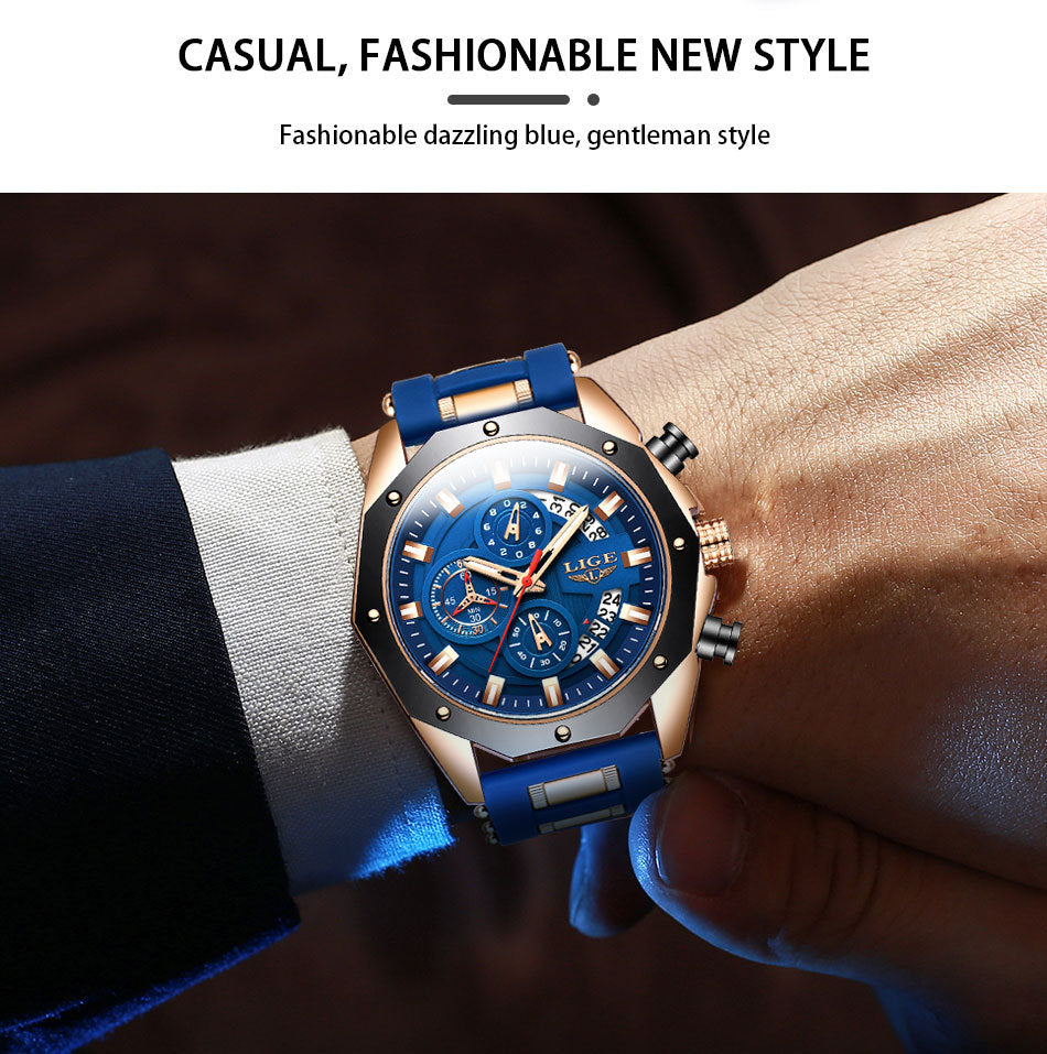 Top Brand Luxury Silicone Sport Watch Quartz Men Watche