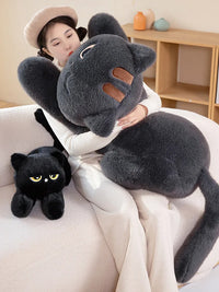 Thumbnail for Black Cat Plush Pillow Cushion Cute Sleeping Design Gift for Cat Lovers