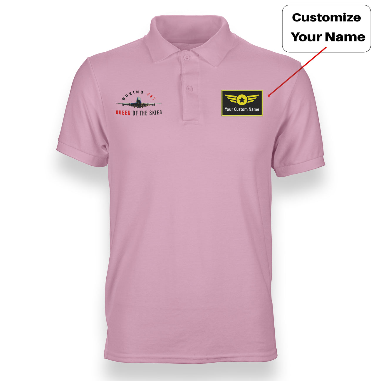 Boeing 747 Queen of the Skies Designed "WOMEN" Polo T-Shirts