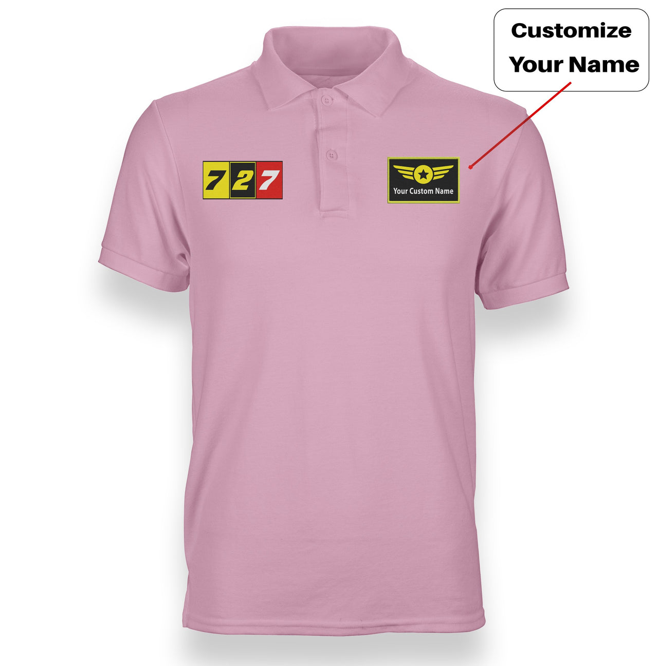 Flat Colourful 727 Designed "WOMEN" Polo T-Shirts