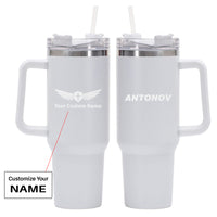 Thumbnail for Antonov & Text Designed 40oz Stainless Steel Car Mug With Holder