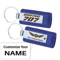 Thumbnail for Boeing 707 & Text Faux Leather Key Chains