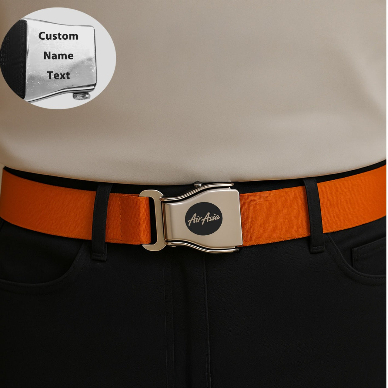 AirAsia Designed Fashion Airplane Seat Belts