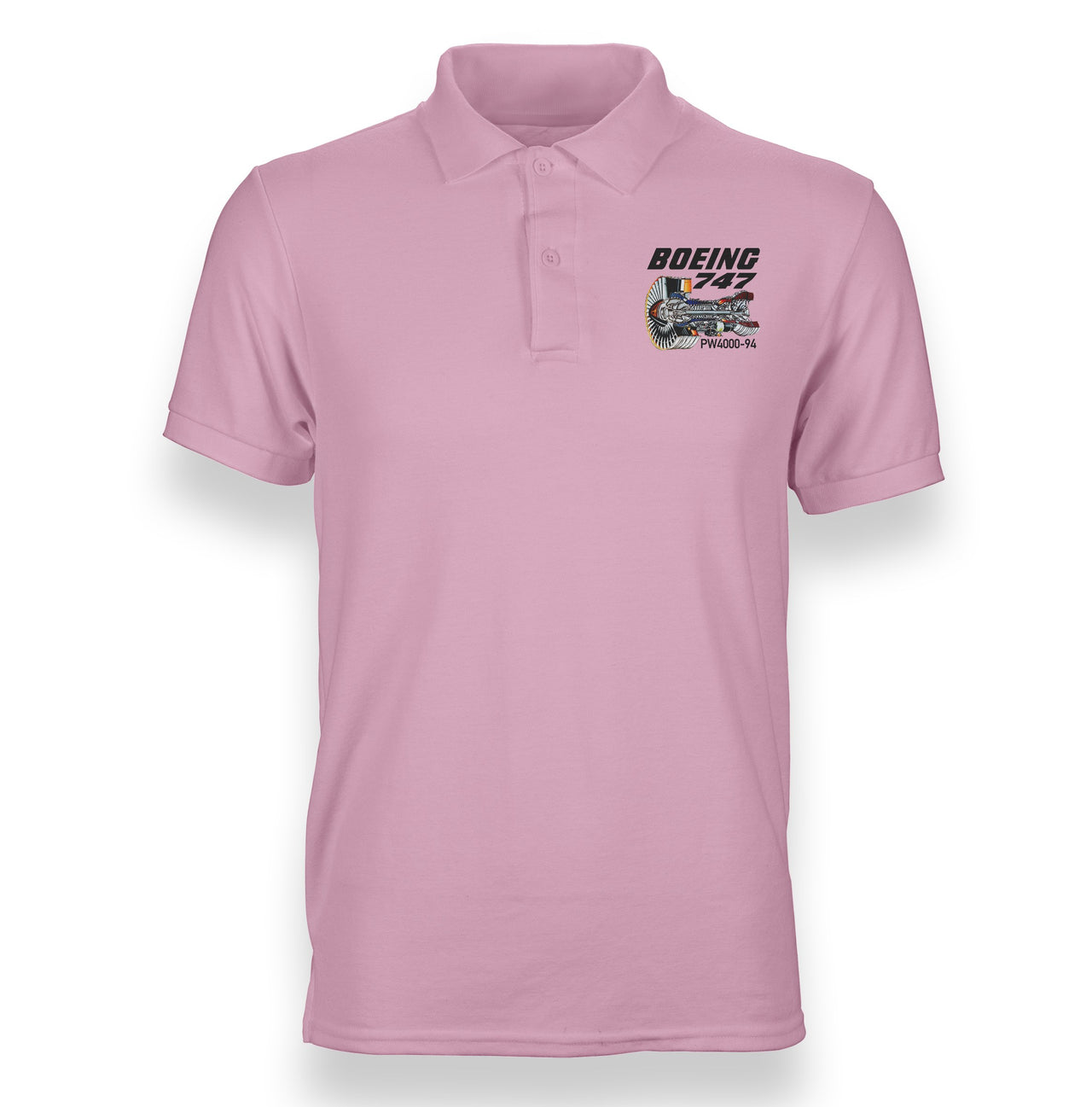 Boeing 747 & PW4000-94 Engine Designed "WOMEN" Polo T-Shirts