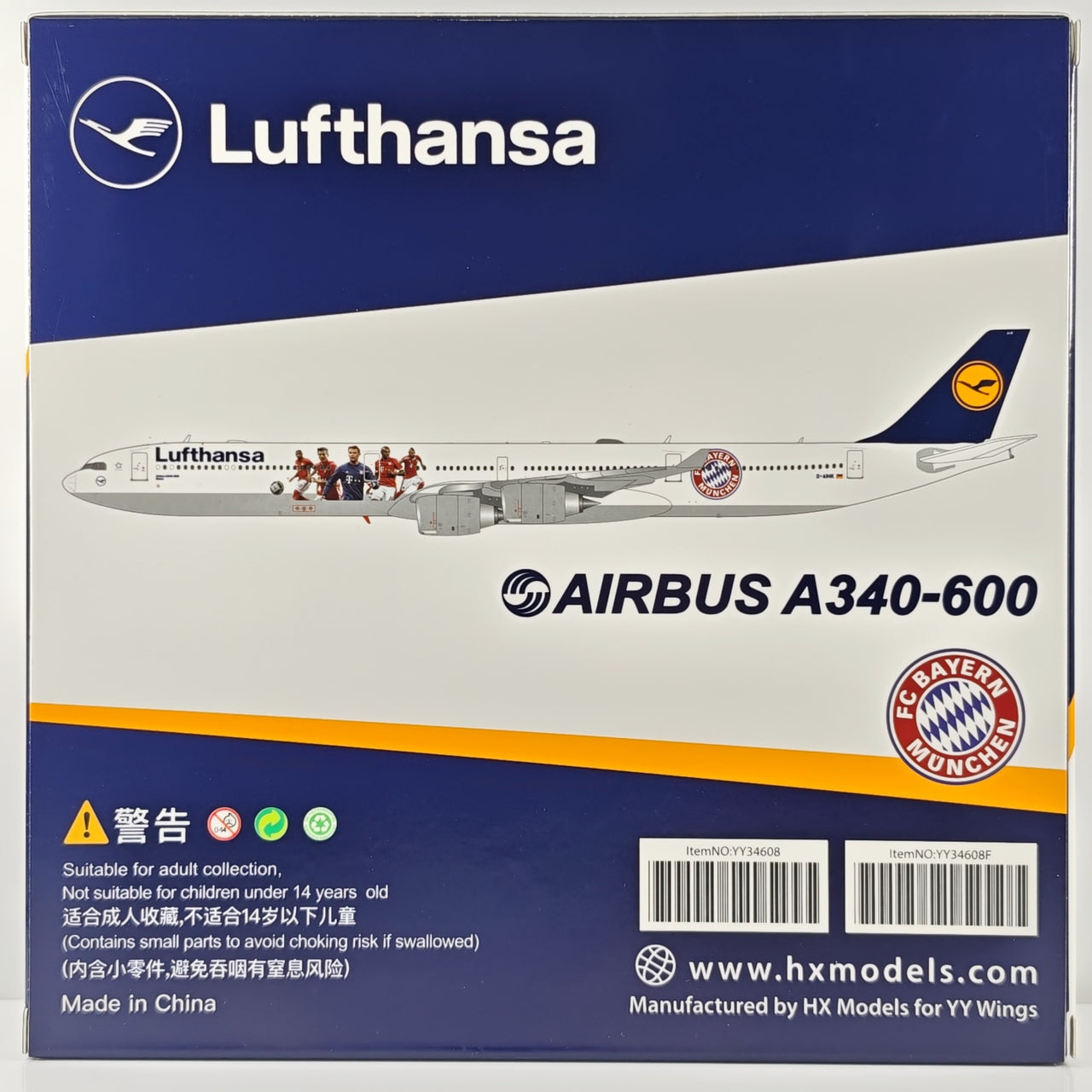 Lufthansa Germany Airbus A340-600 Airplane Model 1/400 Scale