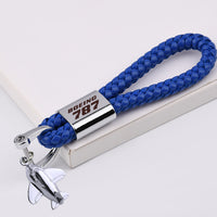 Thumbnail for Boeing 787 & Text Designed Leather Car Key Chains
