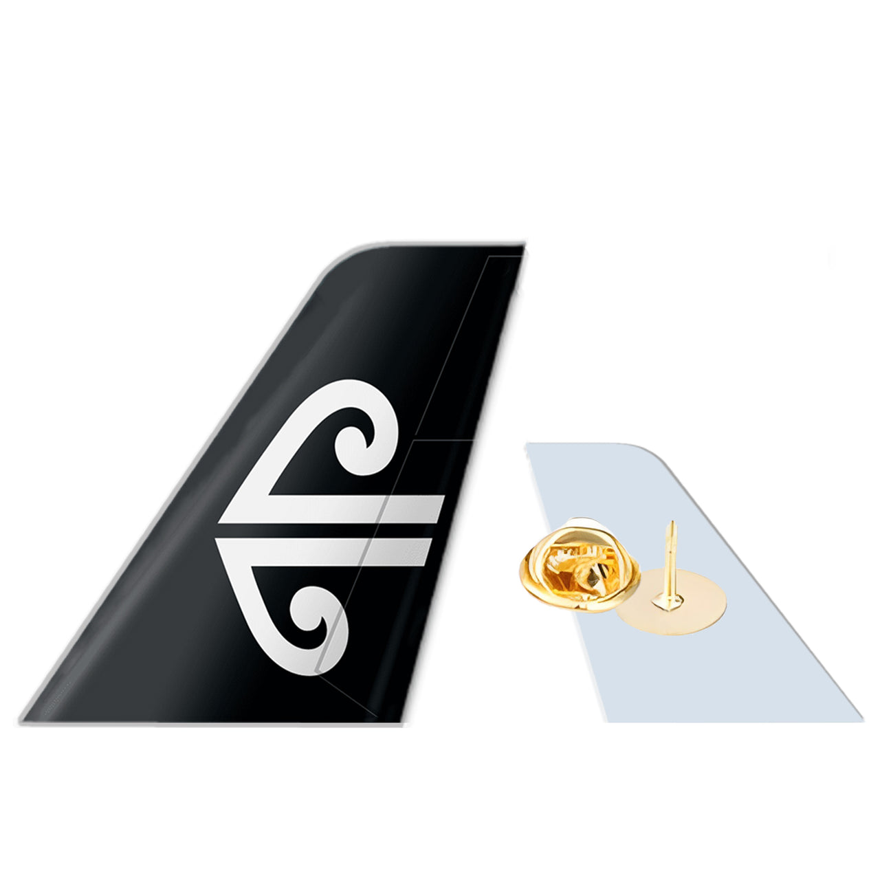 Air New Zealand Designed Tail Shape Badges & Pins