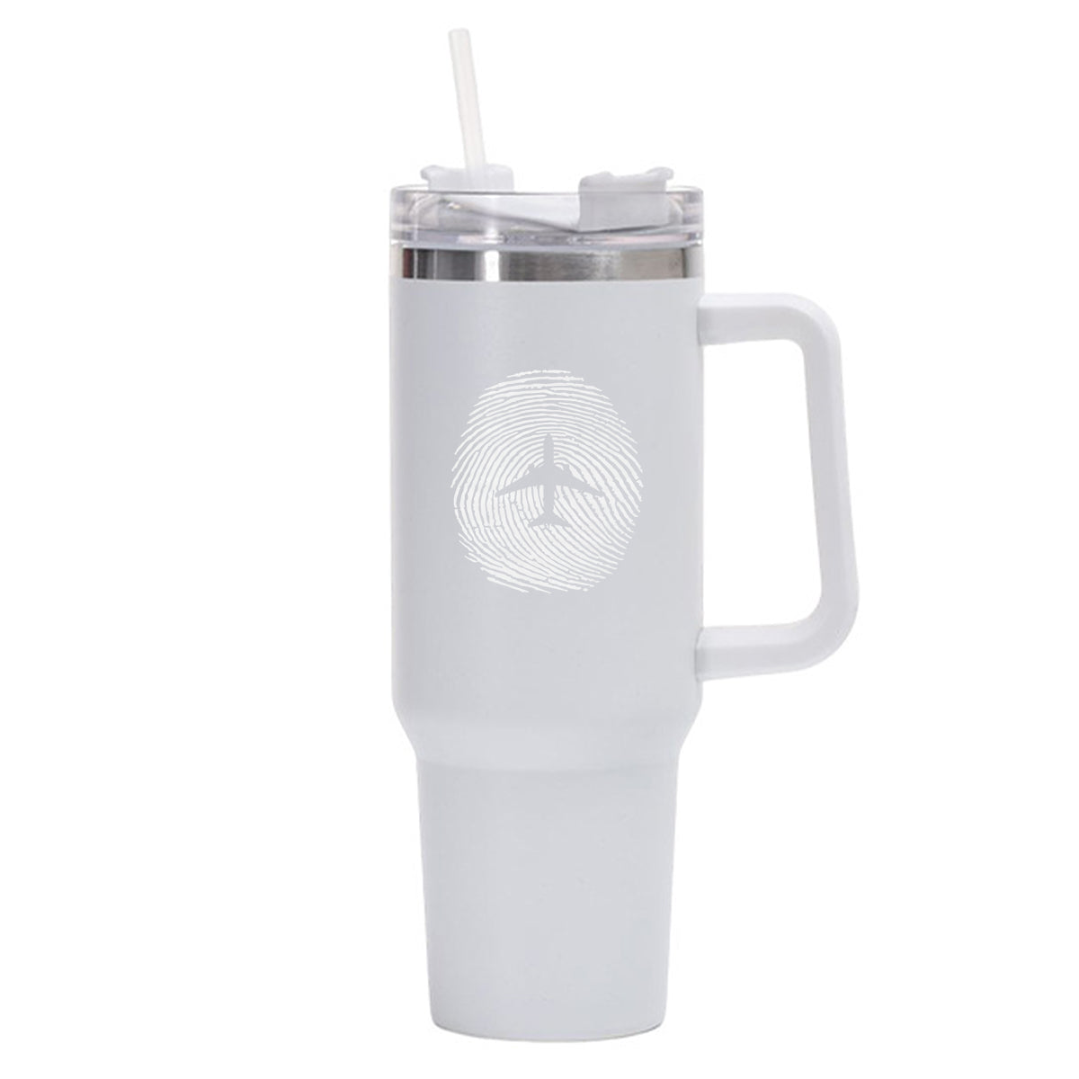 Aviation Finger Print Designed 40oz Stainless Steel Car Mug With Holder