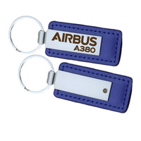 Thumbnail for Airbus A380 & Text Faux Leather Key Chains