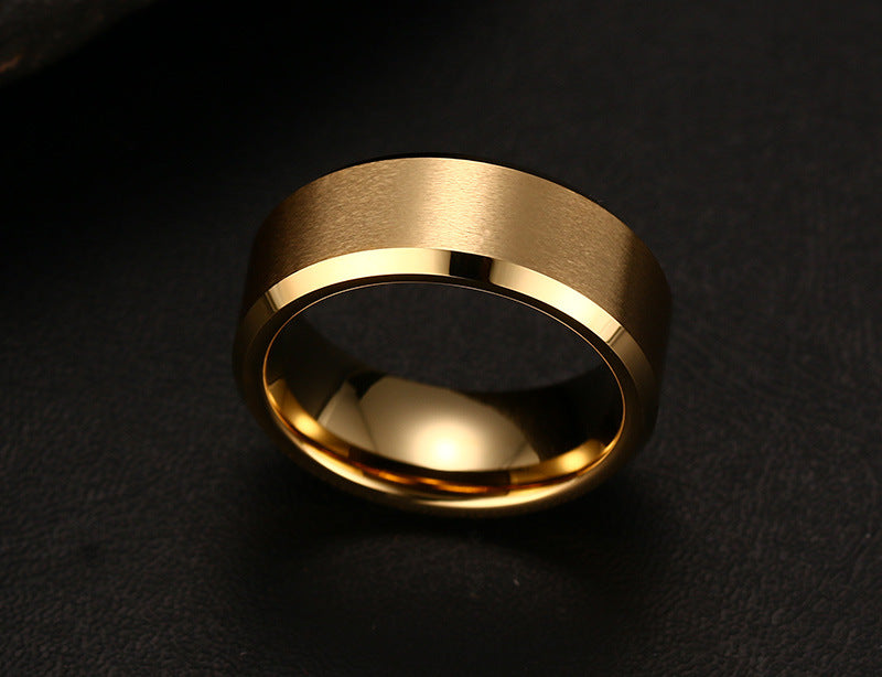 Your Custom Design Text Design  Men's Pure Tungsten Gold Ring