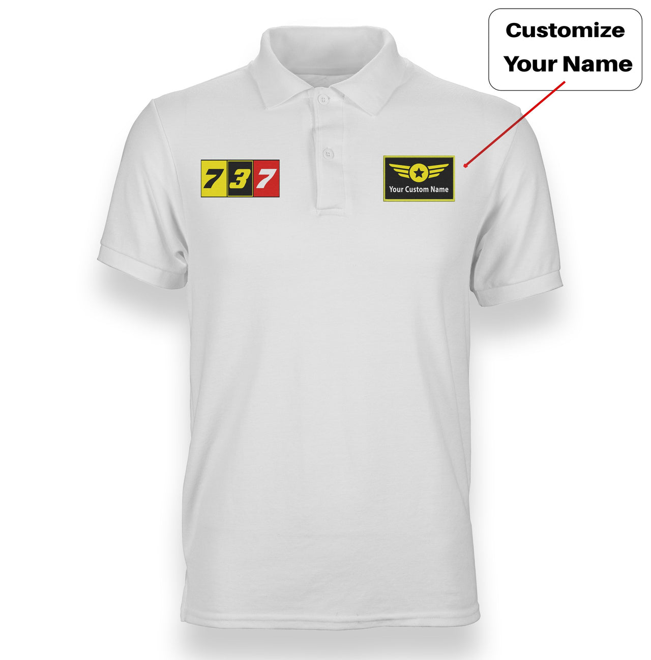 Flat Colourful 737 Designed "WOMEN" Polo T-Shirts
