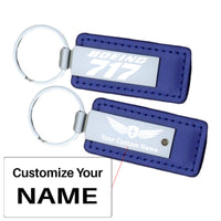 Thumbnail for Boeing 717 & Text Faux Leather Key Chains