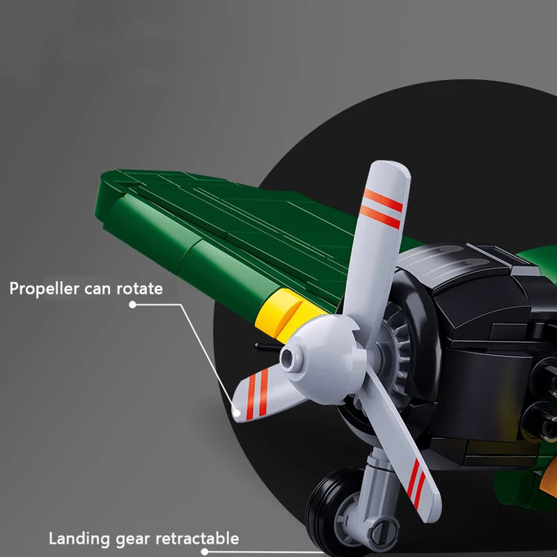 Military WW2 Planes Soviet Union P51D Sets Model Building Blocks Toys