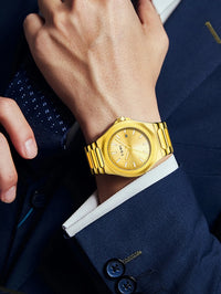 Thumbnail for Relogio Masculino Gift Box: Luxury Business Quartz Watch with High-Quality Rose Gold Case (Simple & Versatile)