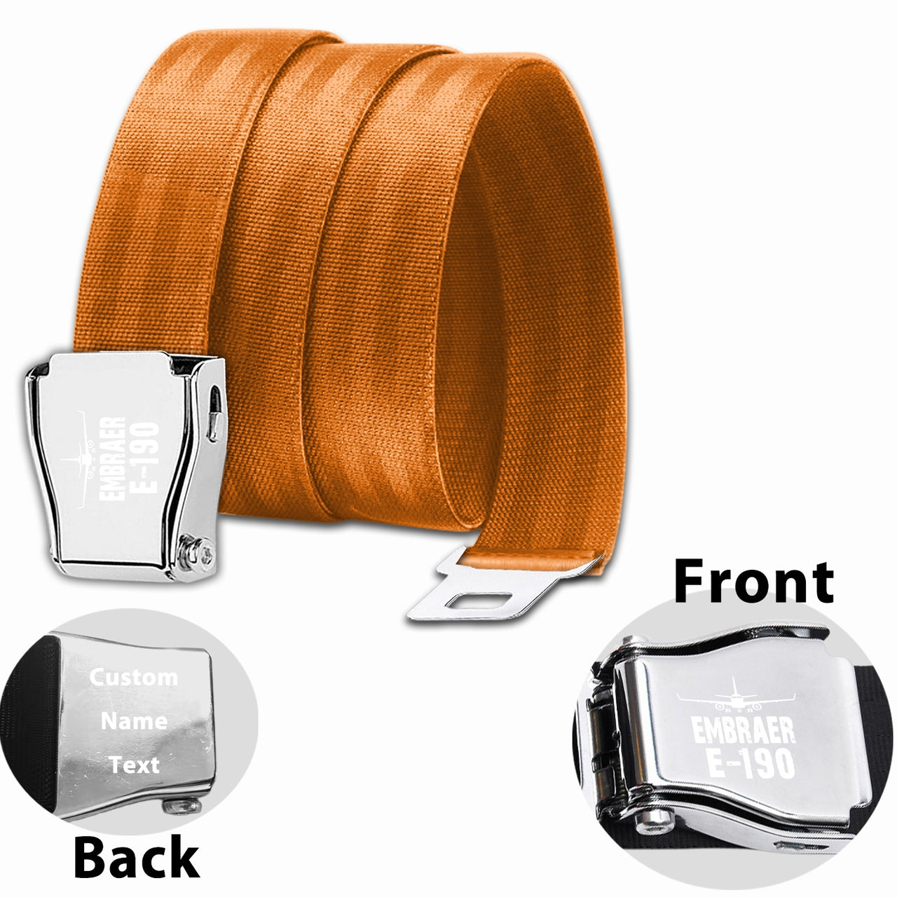 Embraer E-190 & Plane Designed Fashion Airplane Seat Belts