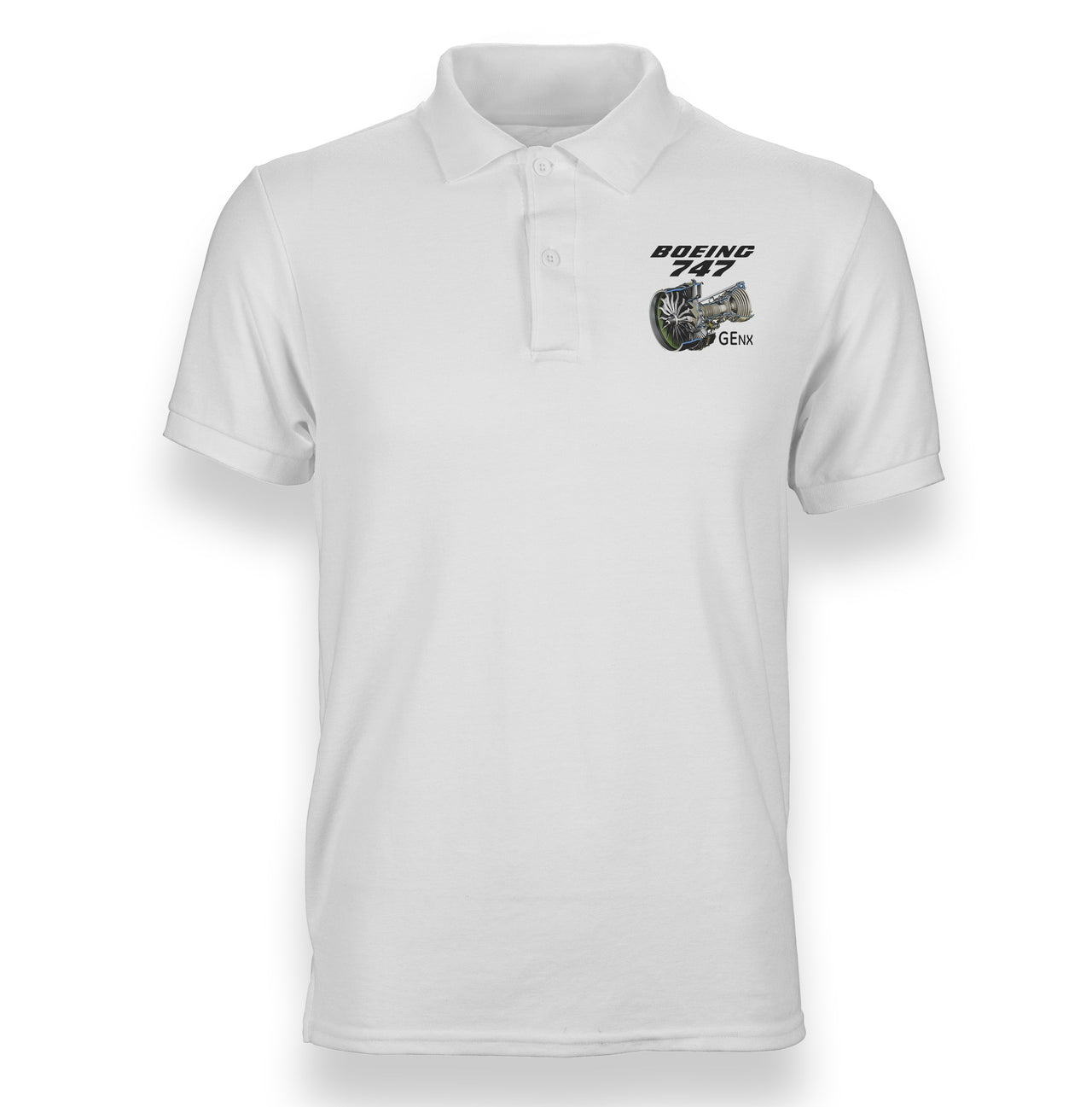 Boeing 747 & GENX Engine Designed "WOMEN" Polo T-Shirts