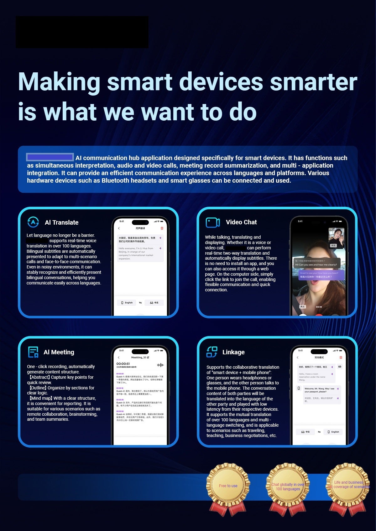 All-in-One GV90 Smart Glasses: Photochromic, Adjustable Light, Bluetooth Calls, Music & AI Translation