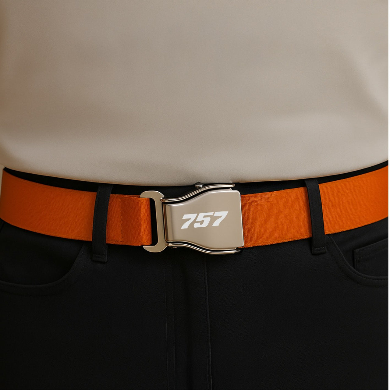 757 Flat Text Designed Fashion Airplane Seat Belts