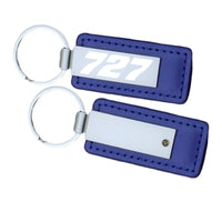 Thumbnail for 727 Flat Text Faux Leather Key Chains