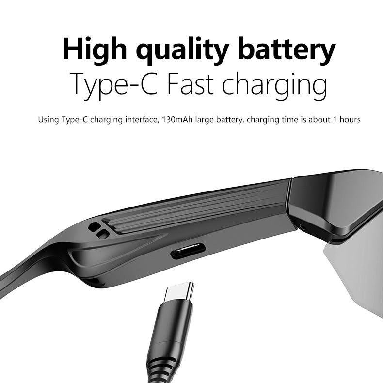 Outdoor Cycling Essential: YJ006 Bluetooth Glasses - Windproof Sunglasses with Audio Call Function