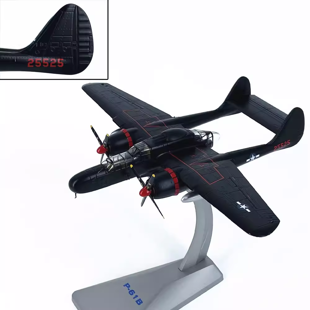 1/72 United States Northrop P-61 Black Widow Night Fighter Airplane Model