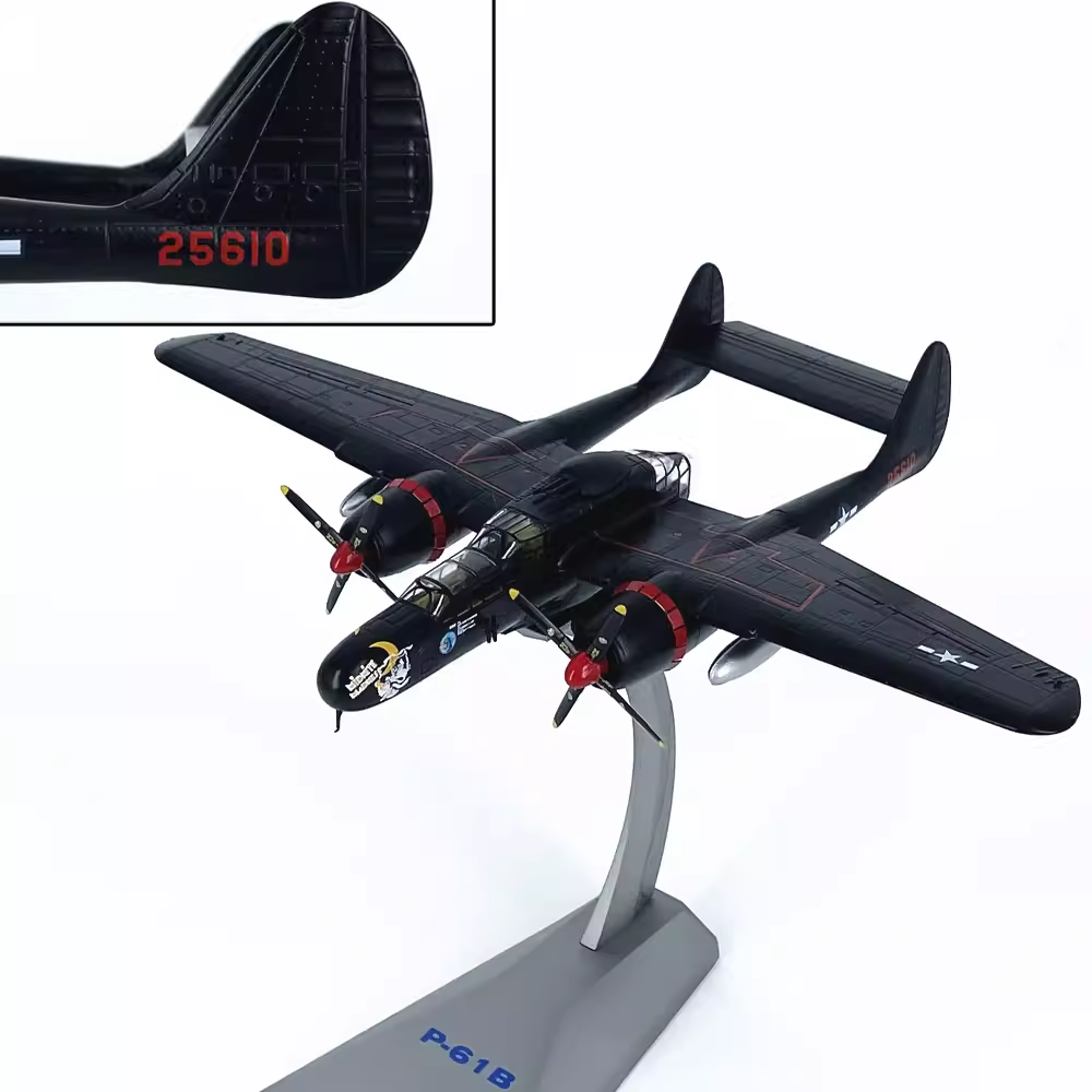 1/72 United States Northrop P-61 Black Widow Night Fighter Airplane Model