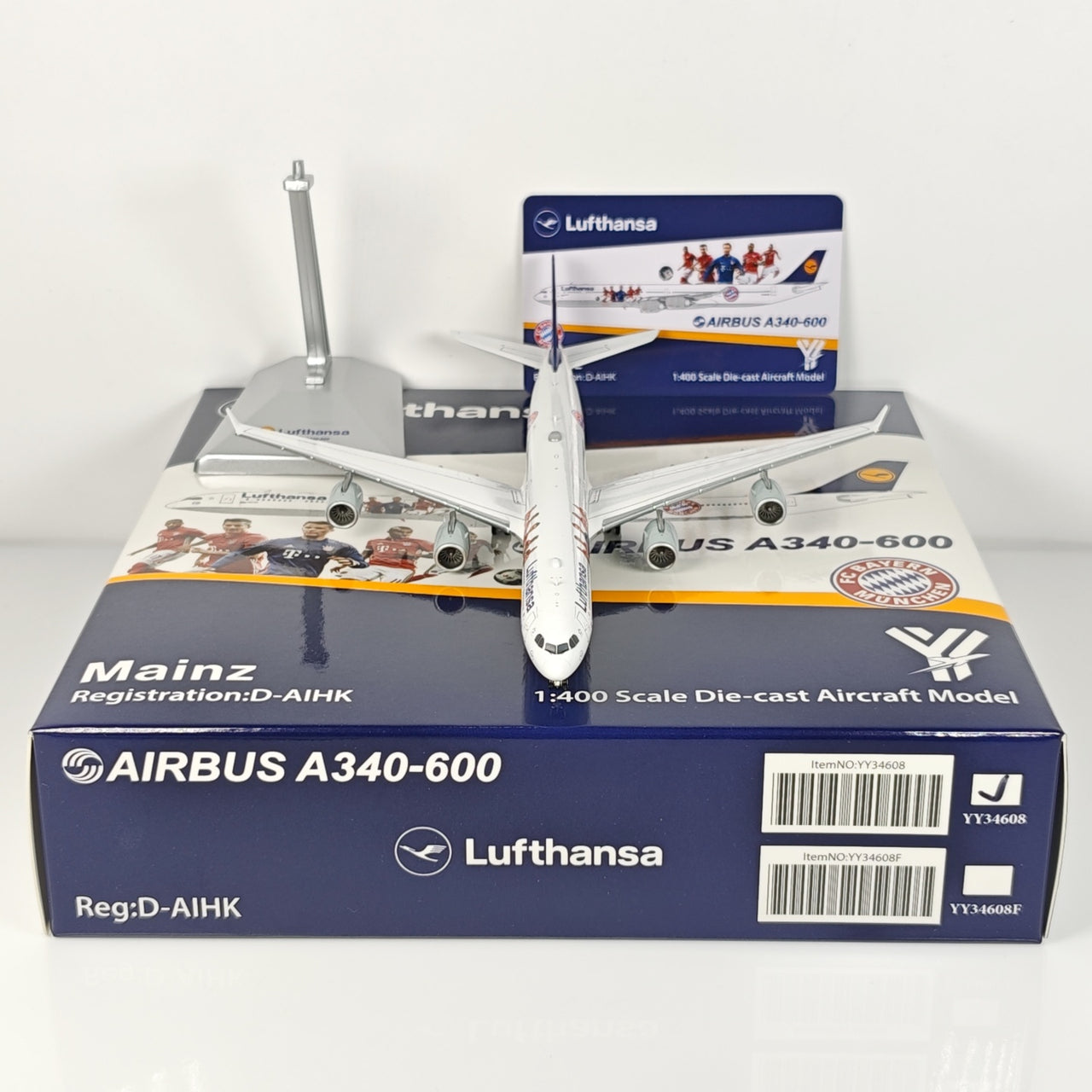 Lufthansa Germany Airbus A340-600 Airplane Model 1/400 Scale