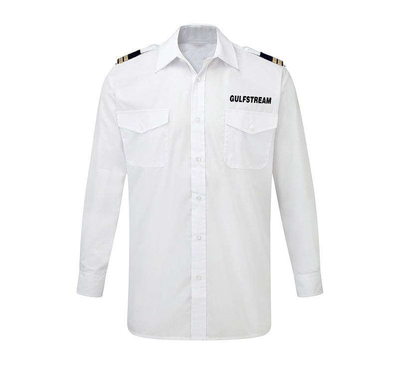 Gulfstream & Text Designed Long Sleeve Pilot Shirts