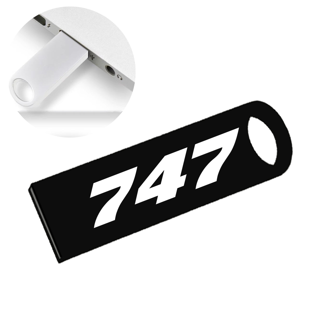 747 Flat Text Designed Waterproof USB Devices