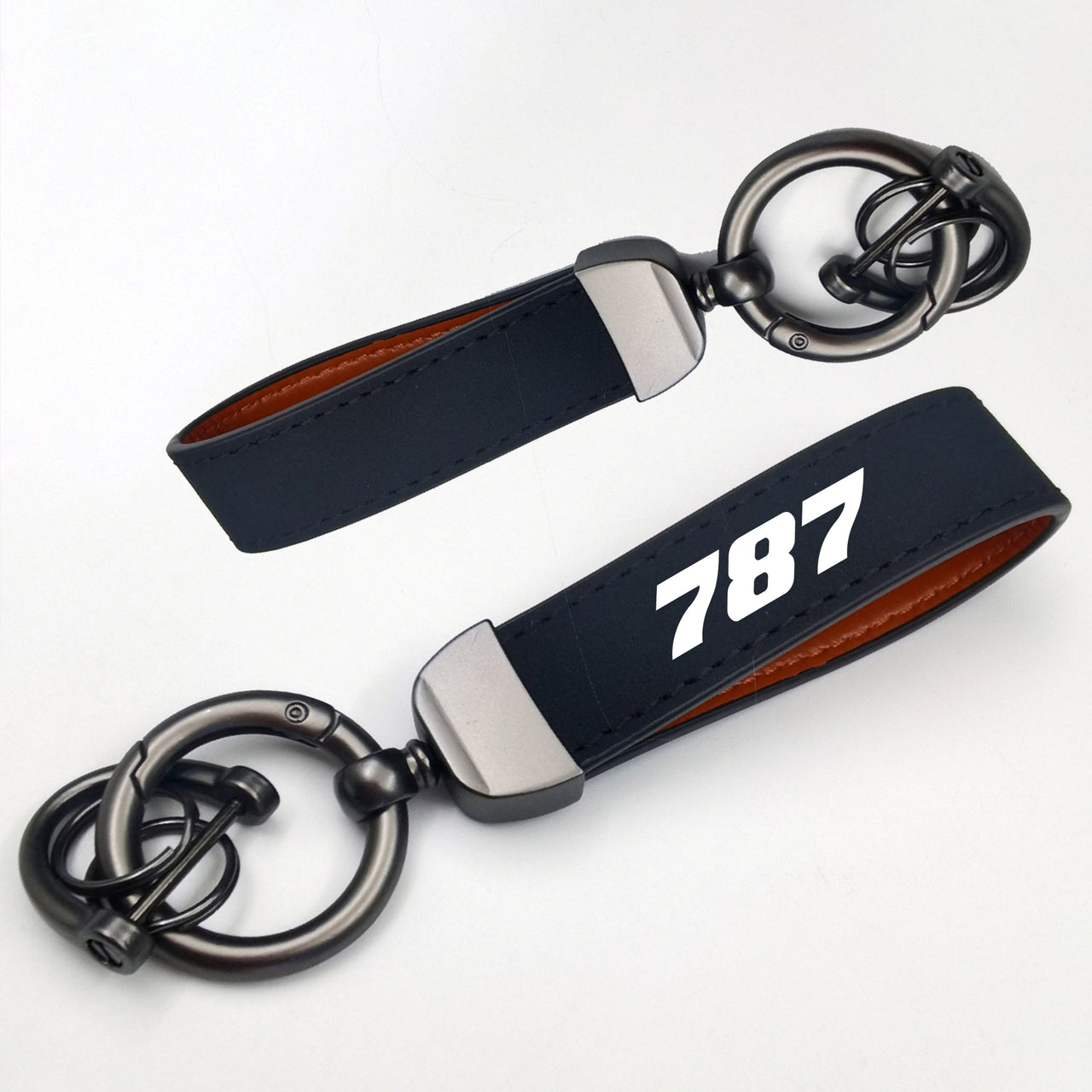 787 Flat Text Design Horseshoe Buckle Key Chains